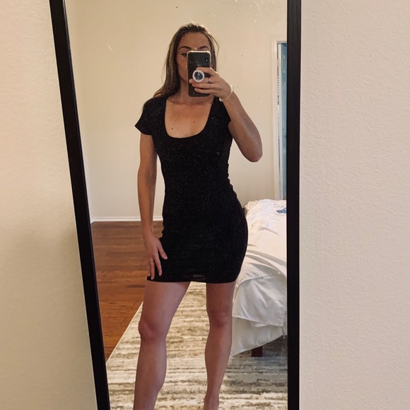 Soft Little Black Dress w/Ruching Detail - Picture 2 of 5